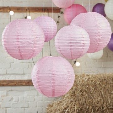 Lampionnen Pink (5st)