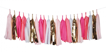 Tassel roze/goud