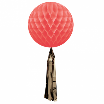 Honeycomb met tassel ( flamingo)