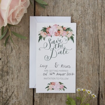 Floral save the date