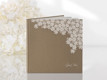 Gastenboek met bloemen