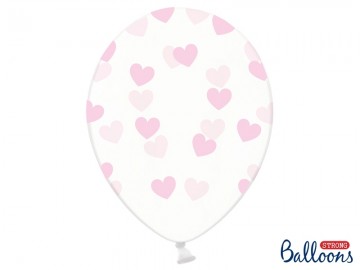 Ballonen hartjes light pink (6st)